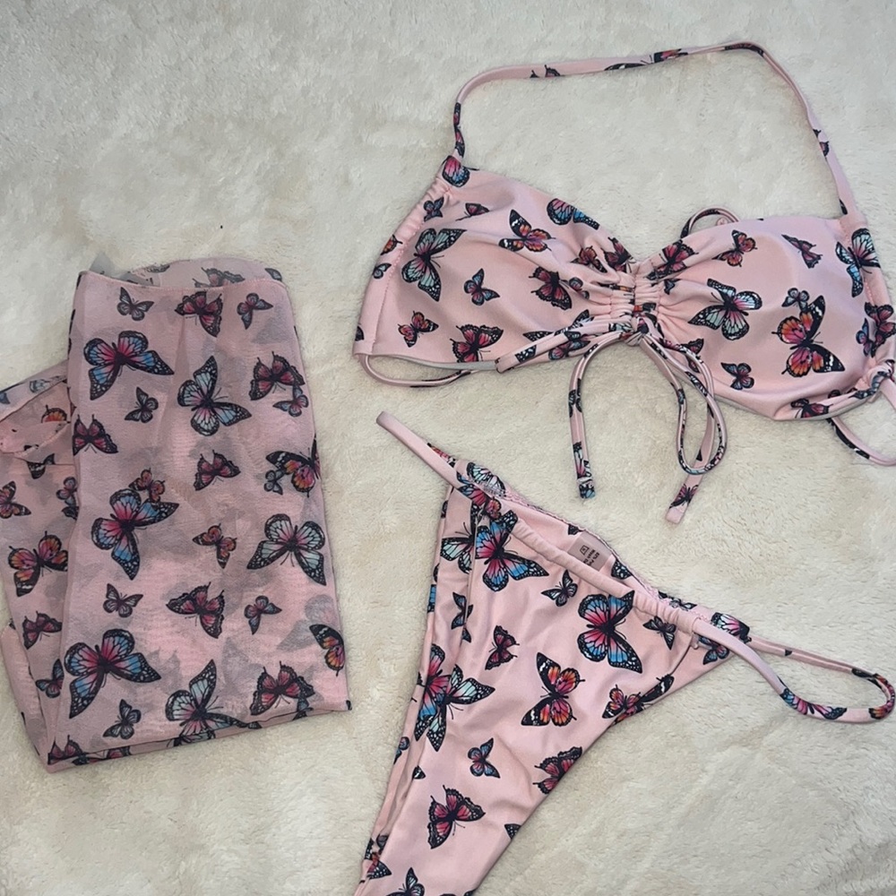 butterfly print bikini